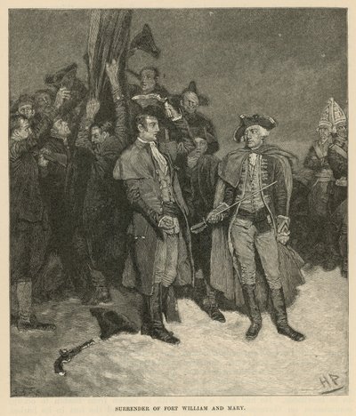 Rendición del Fuerte William y Mary de Howard Pyle